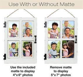 img 2 attached to 📸 Vintage Farmhouse Window Photo Frame: Holds Four 4x6 or 5x7 Photos - EXCELLO GLOBAL PRODUCTS: A Chic & Nostalgic Way to Display Your Treasured Memories!