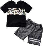 👕 aalizzwell toddler t-shirt sets: camouflage clothes for boys' clothing and matching outfits logo