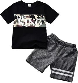 img 4 attached to 👕 Aalizzwell Toddler T-Shirt Sets: Camouflage Clothes for Boys' Clothing and Matching Outfits