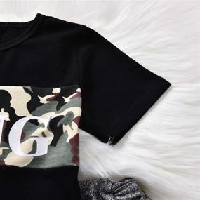 img 1 attached to 👕 Aalizzwell Toddler T-Shirt Sets: Camouflage Clothes for Boys' Clothing and Matching Outfits