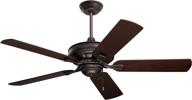 emerson cf452orb kathy ireland home bella indoor ceiling fan, 52-inch, oil rubbed bronze - versatile light kit adaptable, reversible blades and steel downrod included логотип