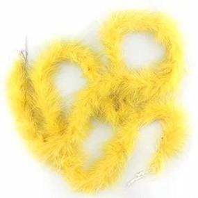 img 3 attached to Celine Lin 1PC 2 Yards Length Golden Fluffy Dyed Feather Boa, Loose Turkey Marabou Feathers for Party, Costumes, Shawl, Wedding, Home Decorations