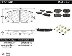 img 3 attached to StopTech 105 16280 Brake Pad Ceramic