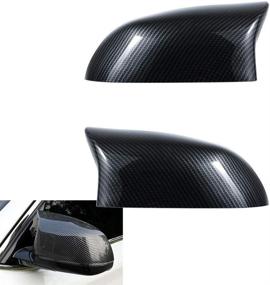 img 3 attached to 🚘 Улучшите свой BMW X3/X4/X5/X6 с помощью крышки бокового зеркала из карбонового волокна AstraDepot - замена оригинальной детали M Performance (2014-2018)