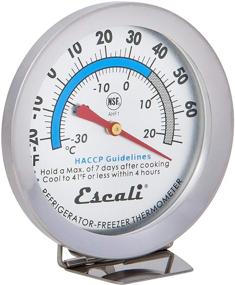 img 4 attached to 🌡️ NSF Certified Silver Escali AHF1 Large Dial Stainless Steel Refrigerator/Freezer Thermometer