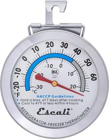 img 3 attached to 🌡️ NSF Certified Silver Escali AHF1 Large Dial Stainless Steel Refrigerator/Freezer Thermometer