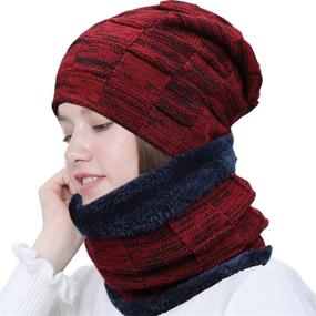 img 2 attached to 🧣 Winter Beanie Scarf Fleece Boys' Accessories by Newsfana