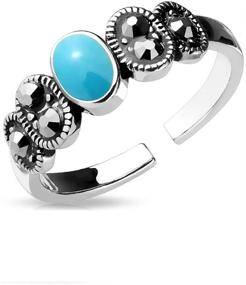 img 2 attached to Amelia Fashion Turquoise Crystal Adjustable