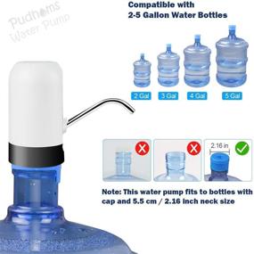 img 2 attached to PUDHOMS 5 Gallon Water Dispenser – Portable Electric Pump for Drinking Water at Home, Office, and Camping