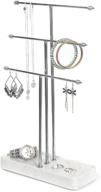 j jackcube design 3 tier silver metal jewelry display stand organizer rack with tabletop tray storage - mk516b logo