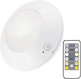 img 4 attached to 💡 Battery Operated LED Ceiling Light | Motion Sensor | Wireless Shower Light | RF Remote | Ultra Bright Indoor Lighting - HONWELL 5-Inch