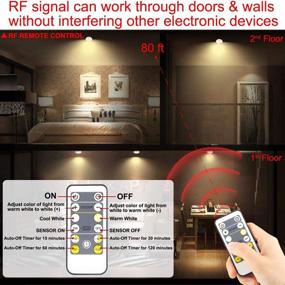 img 1 attached to 💡 Battery Operated LED Ceiling Light | Motion Sensor | Wireless Shower Light | RF Remote | Ultra Bright Indoor Lighting - HONWELL 5-Inch