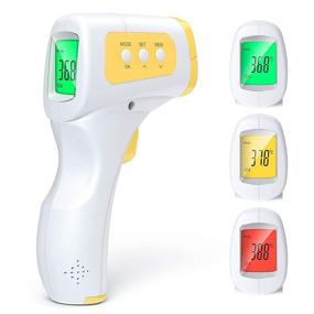 img 4 attached to 🌡️ CocoBear Бесконтактный инфракрасный термометр для измерения температуры на лбу у ребенка и взрослого - медицинский термометр с функцией предупреждения о лихорадке