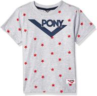 pony short sleeve heather print boys' clothing and tops, tees & shirts logo