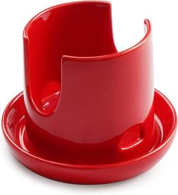 img 4 attached to 🧽 Sweese 814.104 Porcelain Sponge Holder for Kitchen Sink, Sponge Caddy Storage Rack Organizer, as Modern Farmhouse Kitchen Decor, Red" - optimized product name: "Sweese Porcelain Sponge Holder for Kitchen Sink, Modern Farmhouse Decor, Red