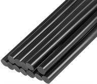🔥 uxcell 0.44-inch x 10.6-inch black mini hot glue sticks for glue gun - pack of 12 logo