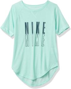 img 2 attached to 👕 Nike Девочки Короткий Рукав Графический Тренировочный Марлевая Активная Одежда.