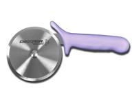 dexter-russell 18023p outdoors purple handle pizza cutter: 4-inch efficient slicing tool logo