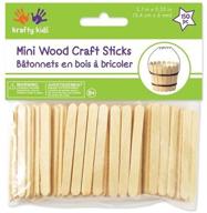 krafty kids cw496 craftwood mini craft 🌲 sticks: natural, 150-piece - perfect for small-scale crafting projects logo