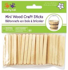 img 2 attached to Krafty Kids CW496 Craftwood Mini Craft 🌲 Sticks: Natural, 150-Piece - Perfect for Small-Scale Crafting Projects