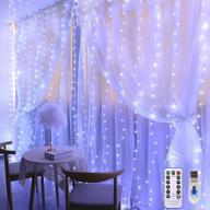 🌟 curtain string lights - musunia fairy lights: 300 led & 8 lighting modes for indoor/outdoor decoration (cold white) логотип