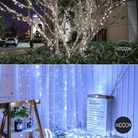 img 2 attached to 🌟 Curtain String Lights - MUSUNIA Fairy Lights: 300 LED & 8 Lighting Modes for Indoor/Outdoor Decoration (Cold White)