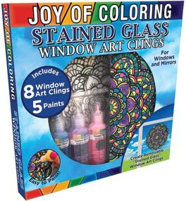 img 2 attached to Zorbitz Delightful Stained Glass Window Art Coloring Kit