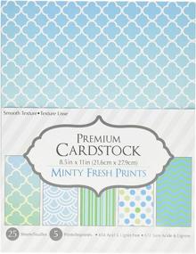 img 1 attached to 📝 Darice 8.5x11 Cardstock Paper Pack, Minty Fresh Prints - 25 Sheets
