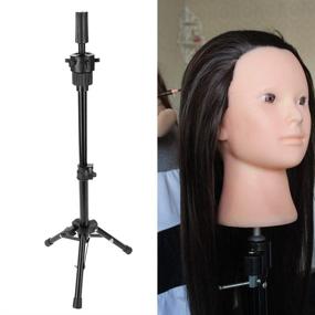 img 1 attached to Mannequin Adjustable Cosmetology Hairdressing Training Hair Care