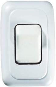 img 2 attached to RV Designer S531 Contoured Wall Switch - Single, On/Off, SPST, White, DC Electrical - Base and Bezel Included