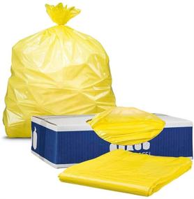 img 3 attached to Plasticplace T55120YL Heavy Duty Yellow Trash Bags │1.2 Mil │55-60 Gallon (50 Count)