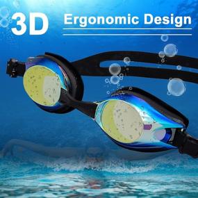 img 2 attached to Swim Goggles 2 Pack - Lidlife Swimming Goggles for Kids and Adults, No Leaking Anti-Fog, Suitable for Youth Age 3-10, Men, Women