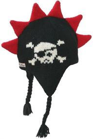 img 3 attached to 🧢 Boy's Mohawk Hat with Spiked Skull - Born to Love