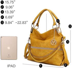 img 1 attached to Mia Collection Crossbody Women Satchel Tote