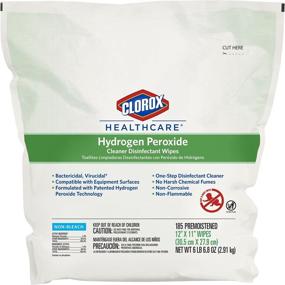 img 4 attached to Clorox Healthcare Hydrogen Peroxide Cleaner Disinfectant Wipes, Large Refill Pack of 185 Count