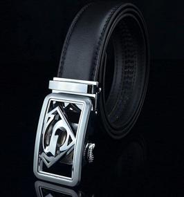 img 2 attached to 👔 NOOS Luxury Leather Casual Adjustable Men's Belt Accessories - Elevate Your Style!
