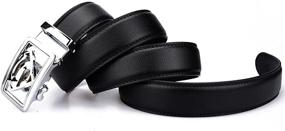 img 3 attached to 👔 NOOS Luxury Leather Casual Adjustable Men's Belt Accessories - Elevate Your Style!