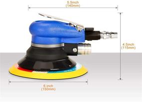 img 2 attached to ZFE Random Orbital Sander 5" & 6" Pneumatic Palm Sander with Extra 5" Backing Plate, Sponge Polishing Pads, Sandpapers for Low Vibration and Heavy-Duty Wood, Composites, Metal Projects