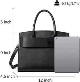 img 1 attached to 👜 BOSTANTEN Ladies Leather Handbags - Designer Shoulder Bags for Work, Travel, and Top Handle Satchel Totes