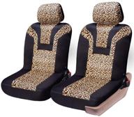 🐆 coolbebe leopard car seat covers – stylish cheetah pattern integrated protectors for auto interiors: universal fit for cars, suvs, and trucks, airbag compatible logo