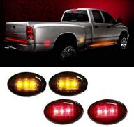 🚨 smoked lens amber/red led rear bed side marker lights set for chevrolet silverado gmc sierra 2500 3500 hd dually truck double wheel side fenders - by ijdmtoy logo