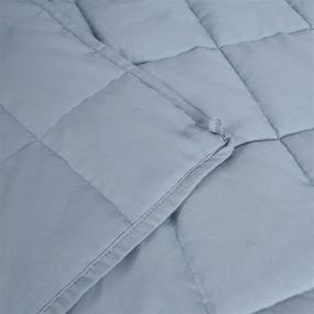 img 1 attached to 🌬️ LIFE COMFORT 15llb Premium Weighted Blanket: Warming and Cooling Reversible Cover 48x72, Blue