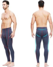 img 1 attached to 🏃 Apollo Walker Men's Compression Pants: Stylish Athletic Leggings for Cycling, Workout, Running, and Yoga - Moisture-Wicking Baselayer with Convenient Pockets