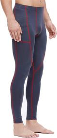 img 3 attached to 🏃 Apollo Walker Men's Compression Pants: Stylish Athletic Leggings for Cycling, Workout, Running, and Yoga - Moisture-Wicking Baselayer with Convenient Pockets