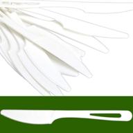 25 pack of biodegradable knives: non-gmo plant-based plastic, certified compostable, eco-friendly cutlery for hot and cold foods logo