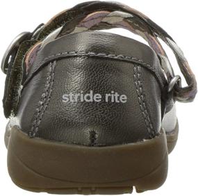 img 3 attached to 👟 Детские туфли Stride Rite Brielle Pewter для маленьких девочек: стильная и комфортная обувь для вашего малыша