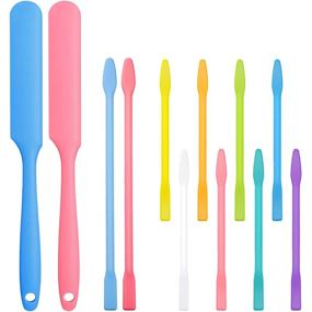 img 4 attached to 🔥 Non-Stick Wax Spatulas - 12 Piece Silicone Set for Effective Hair Removal at Home or Salon