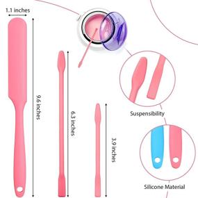 img 1 attached to 🔥 Non-Stick Wax Spatulas - 12 Piece Silicone Set for Effective Hair Removal at Home or Salon