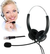 🎧 telpal telephone headset: noise cancelling binaural headphone | crystal clear call center corded rj9 mic | ideal for counseling services, insurance, hospitals logo