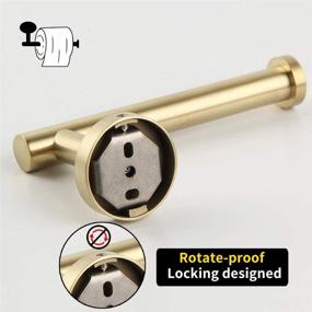 img 1 attached to 🚽 GERZ Bathroom Toilet Paper Holder - Stainless Steel Roll Holder Wall Mount, Brushed Gold Finish